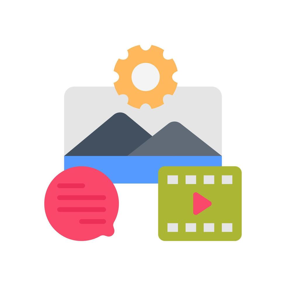 Content Management icon in vector. Logotype vector