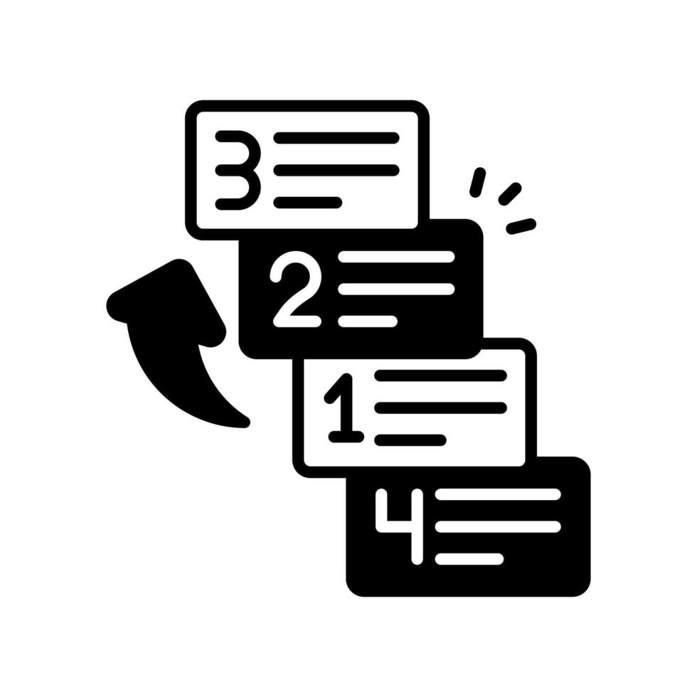 Prioritize Task icon in vector. Logotype vector