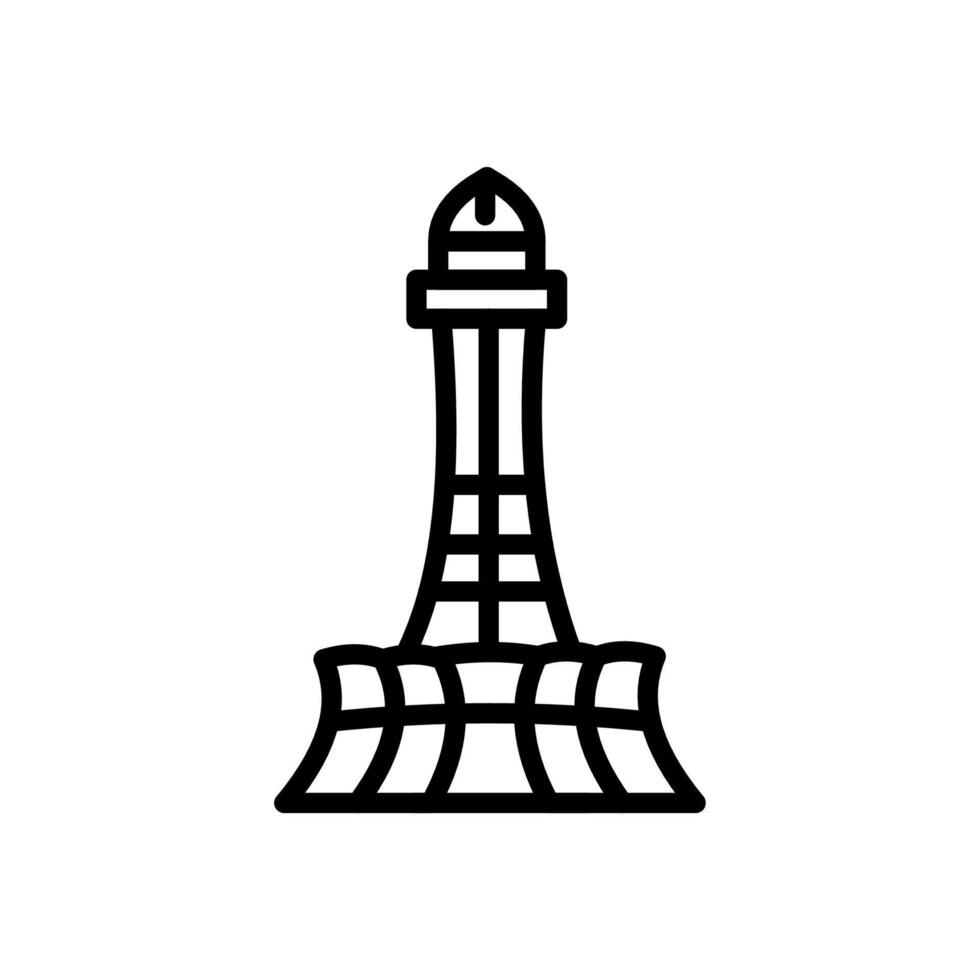 Minar e Pakistan  icon in vector. Logotype vector