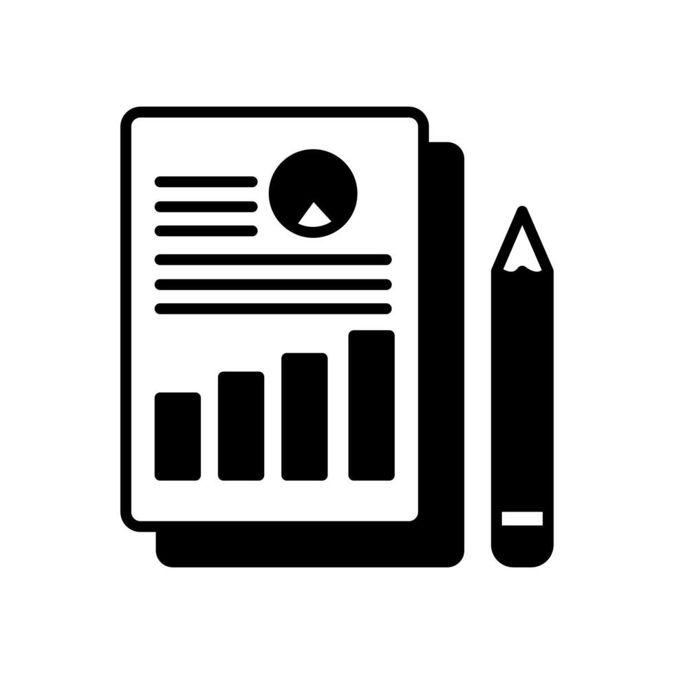 Analysis Report  icon in vector. Logotype vector