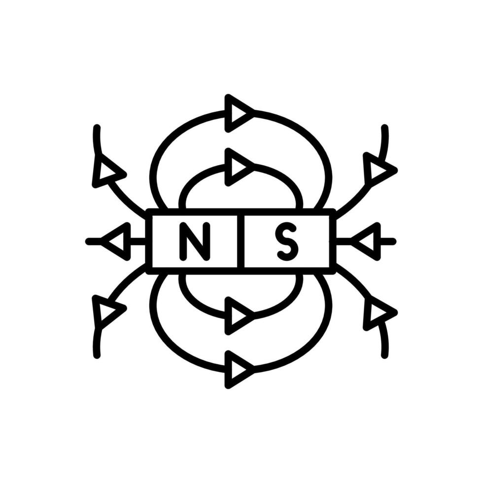 Magnetic Fields  icon in vector. Logotype vector
