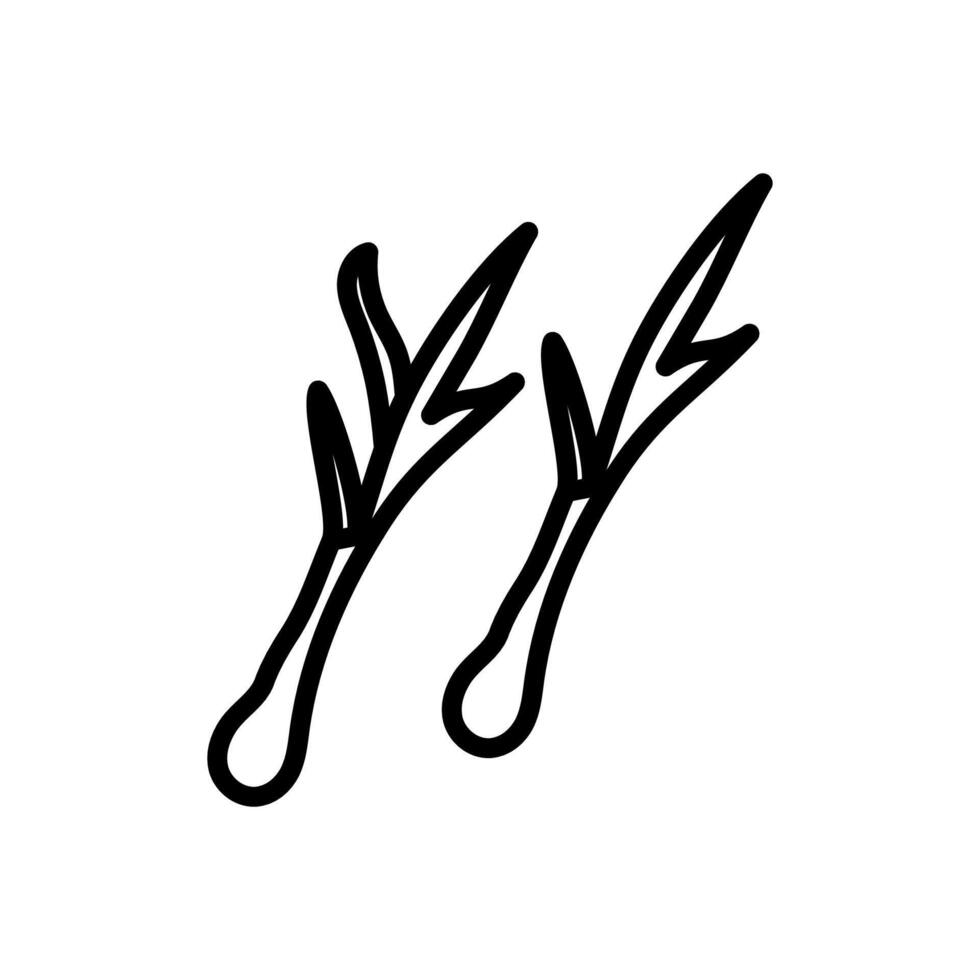 Scallion  icon in vector. Logotype vector