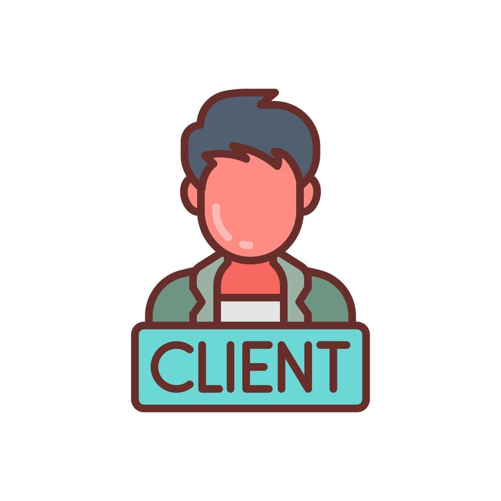 cliente icono en vector. logotipo vector