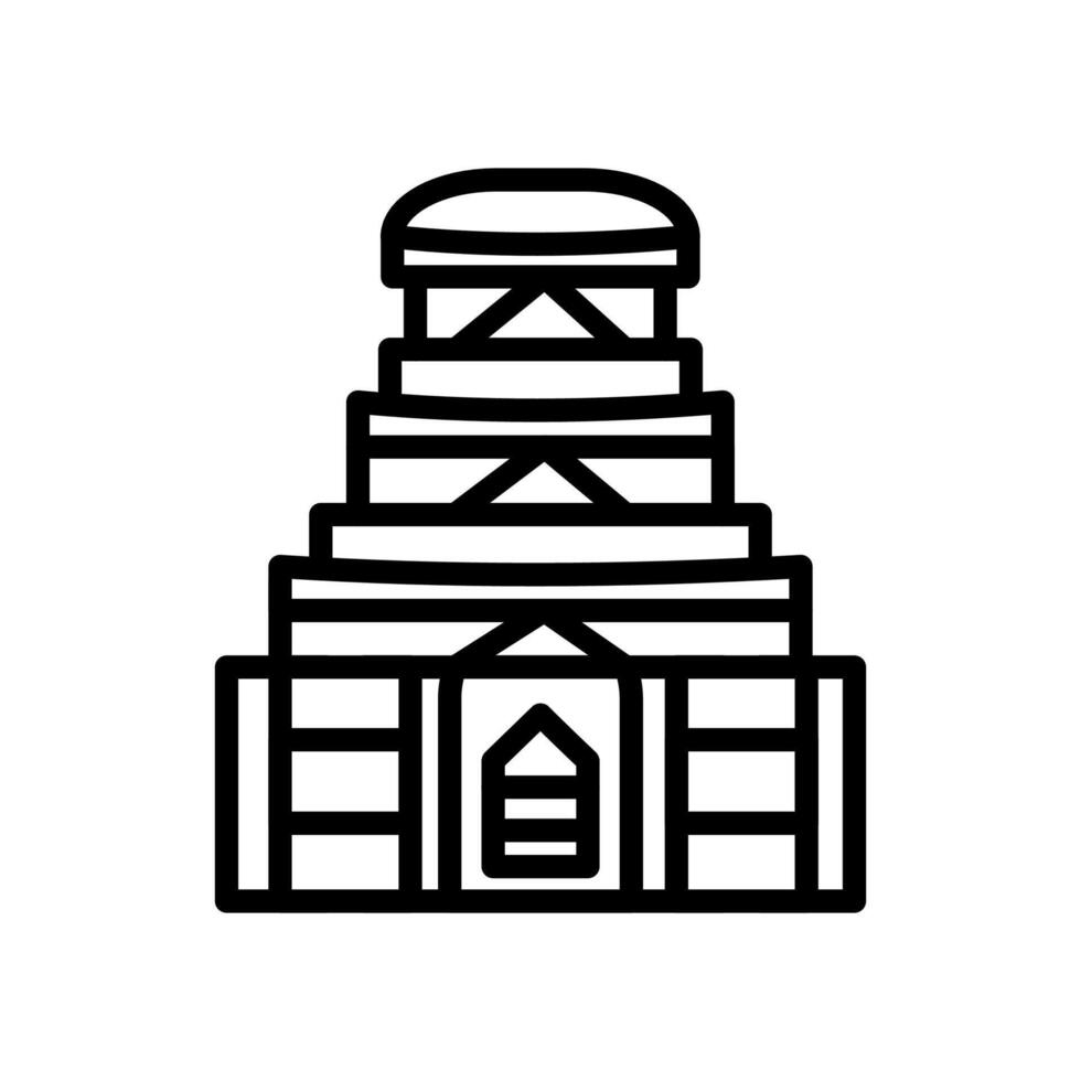 Sun Temple  icon in vector. Logotype vector