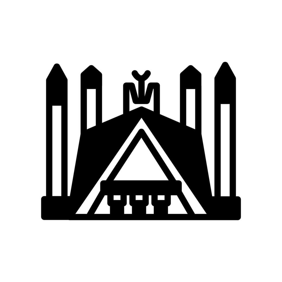 Faisal Mosque  icon in vector. Logotype vector