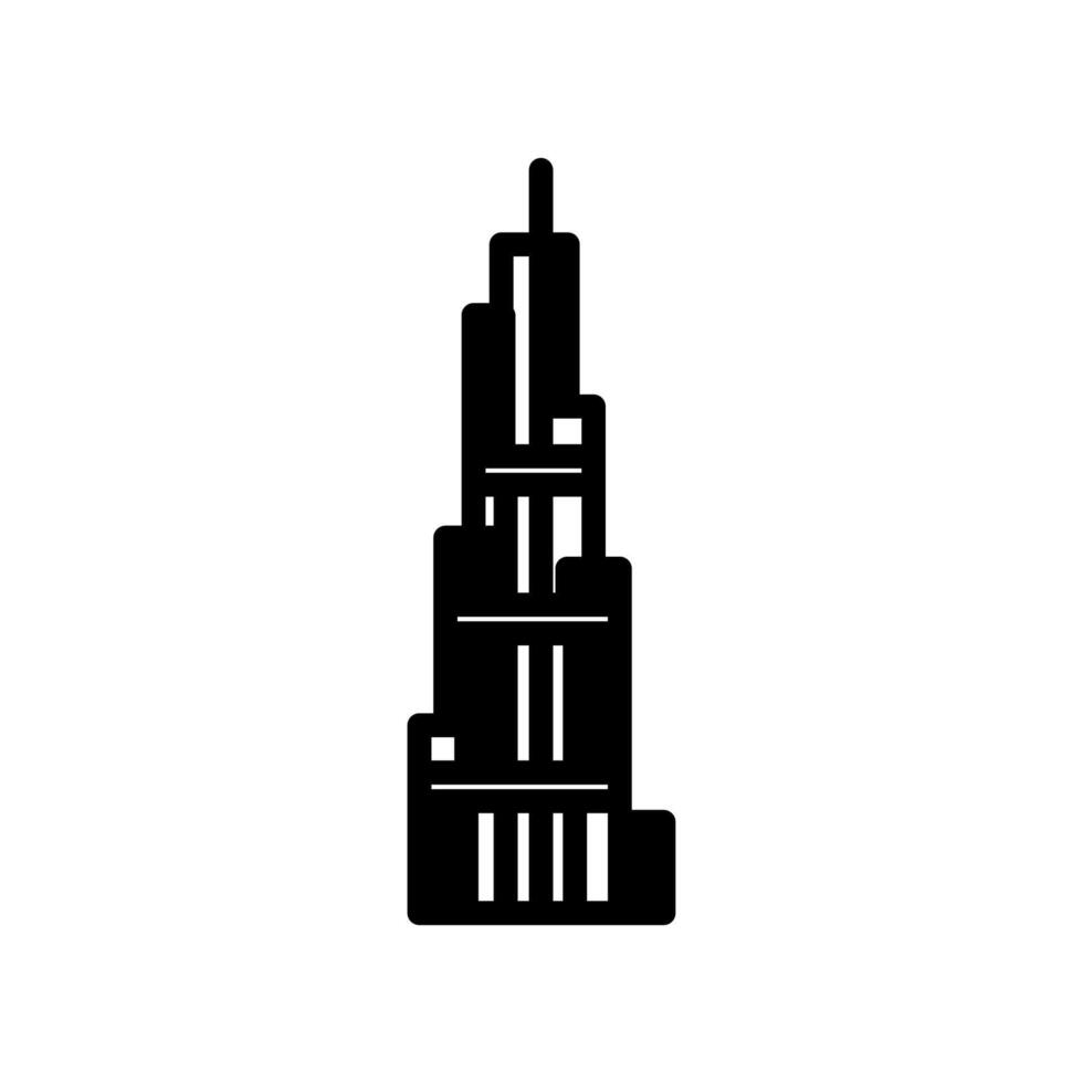 burj califa icono en vector. logotipo vector