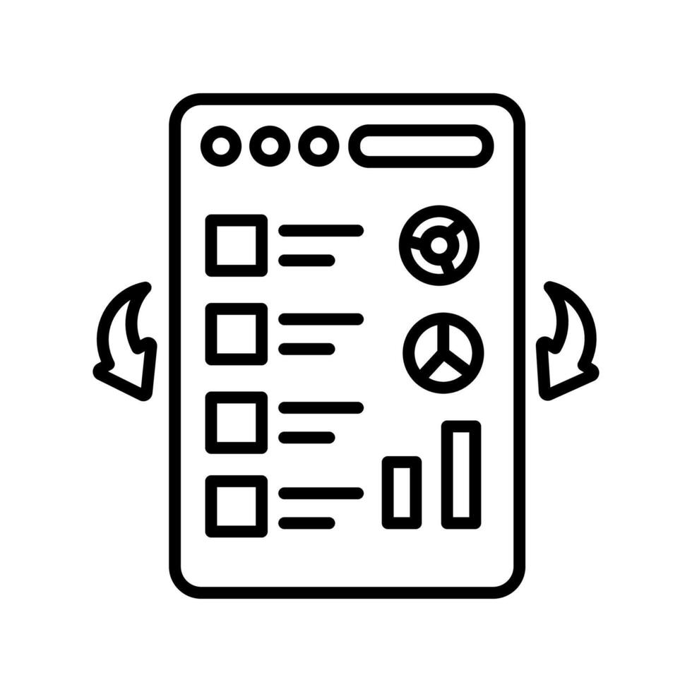 Continuous Data  icon in vector. Logotype vector