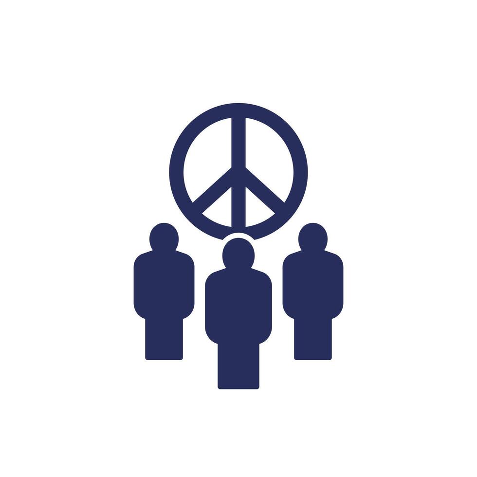 pacifism and pacifist movement icon vector