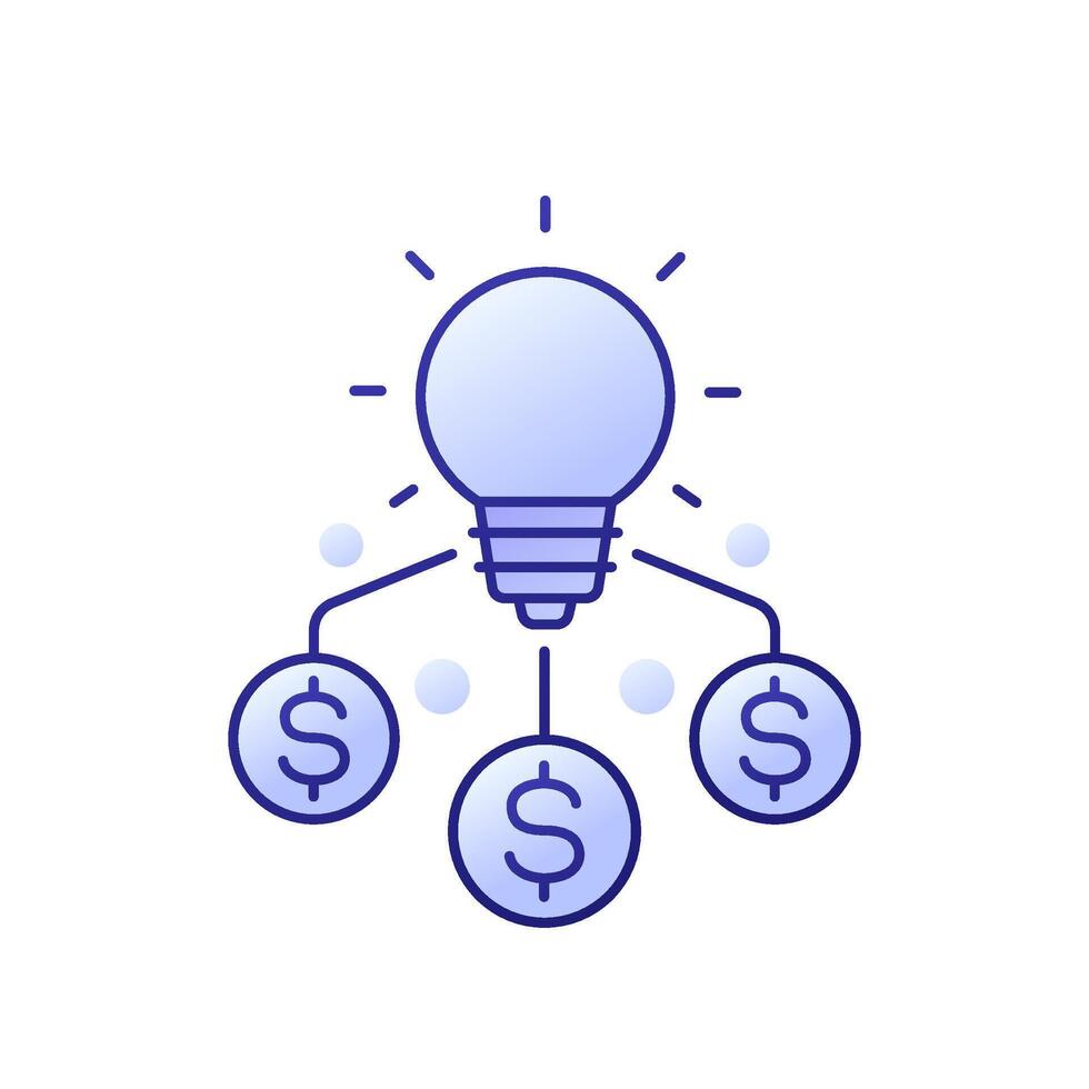 funding of the new product or idea icon vector