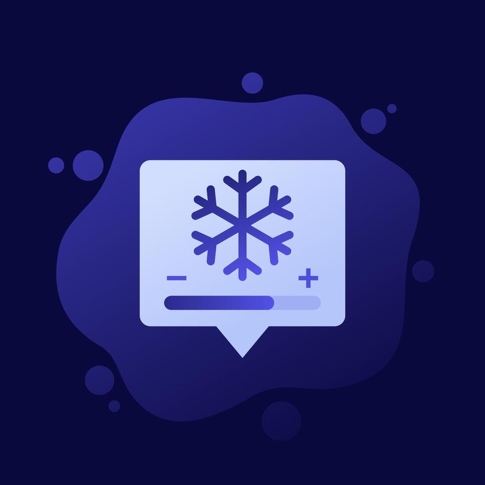 cooling control icon, vector design