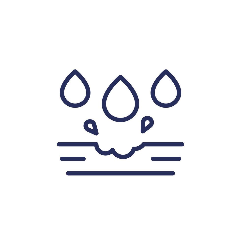 corrosive material and acid line icon on white vector