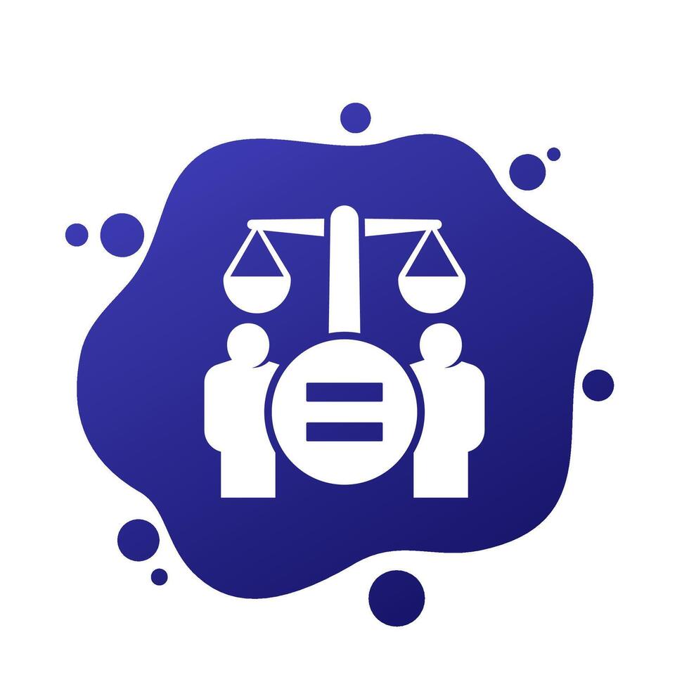 human rights icon with people vector