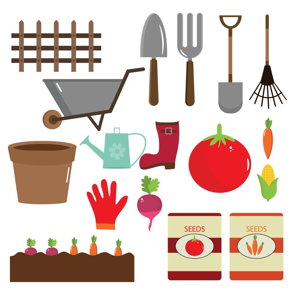 Vegetable Gardening Clipart vector