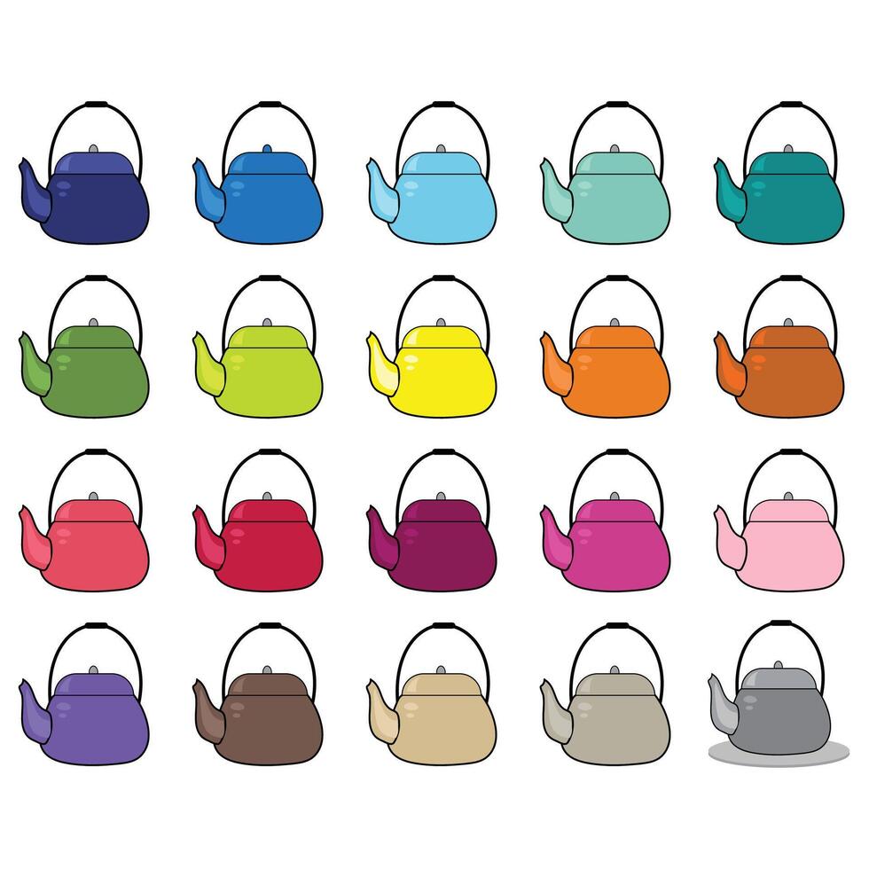 Kettle Clipart Set vector