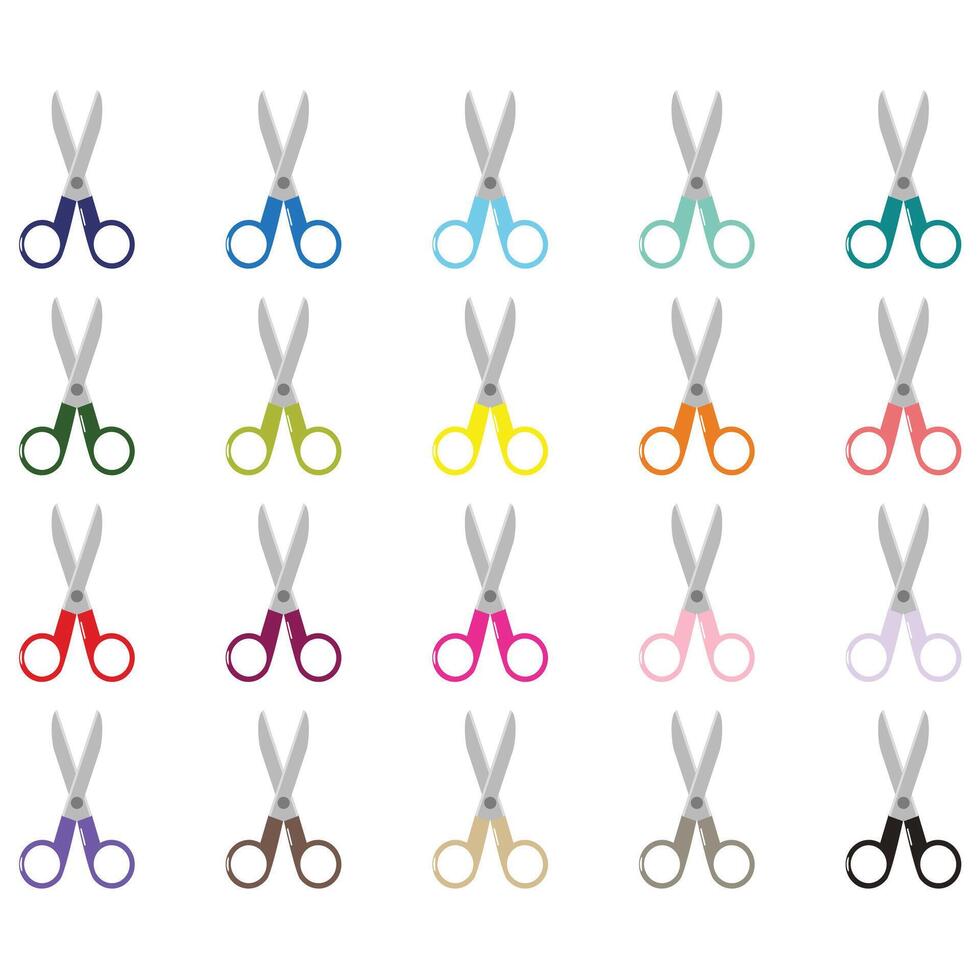 Scissor Clipart Set vector