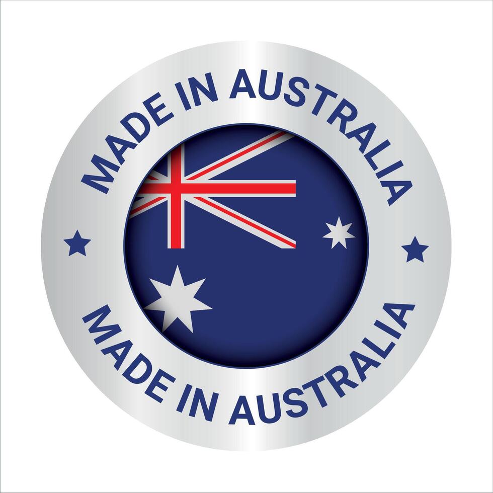 Made in australia premium vector logo made in australia logo icon and badges