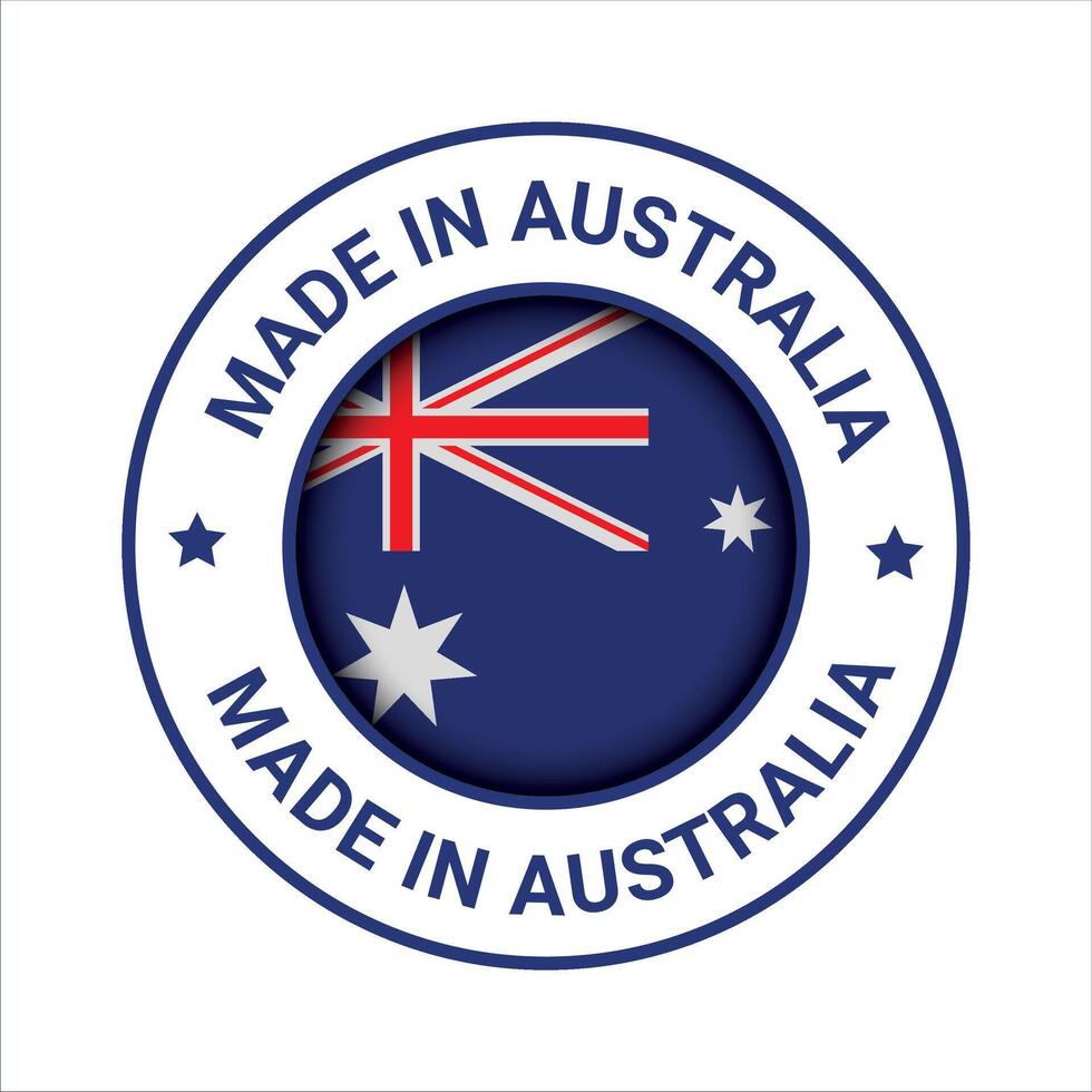 Made in australia premium vector logo made in australia logo icon and badges