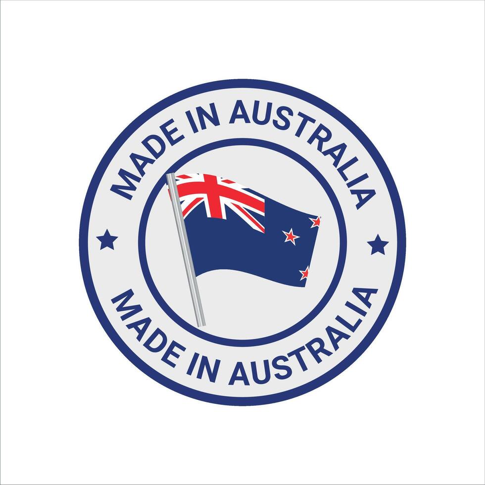 Made in australia premium vector logo made in australia logo icon and badges