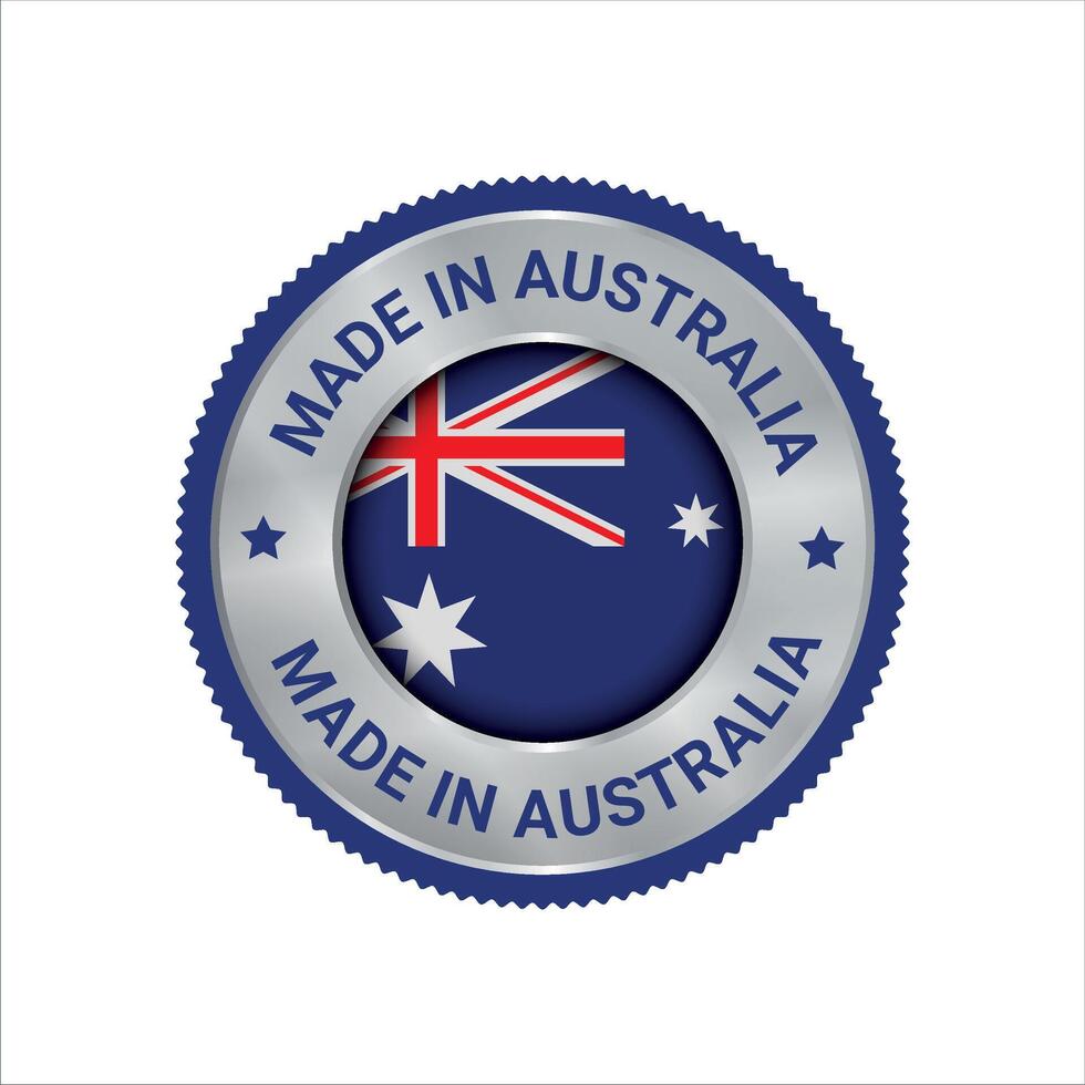 Made in australia premium vector logo made in australia logo icon and badges