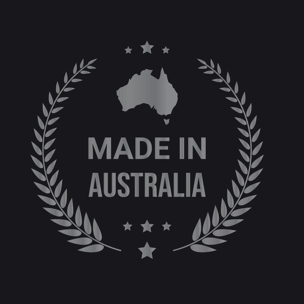 Made in australia premium vector logo made in australia logo icon and badges