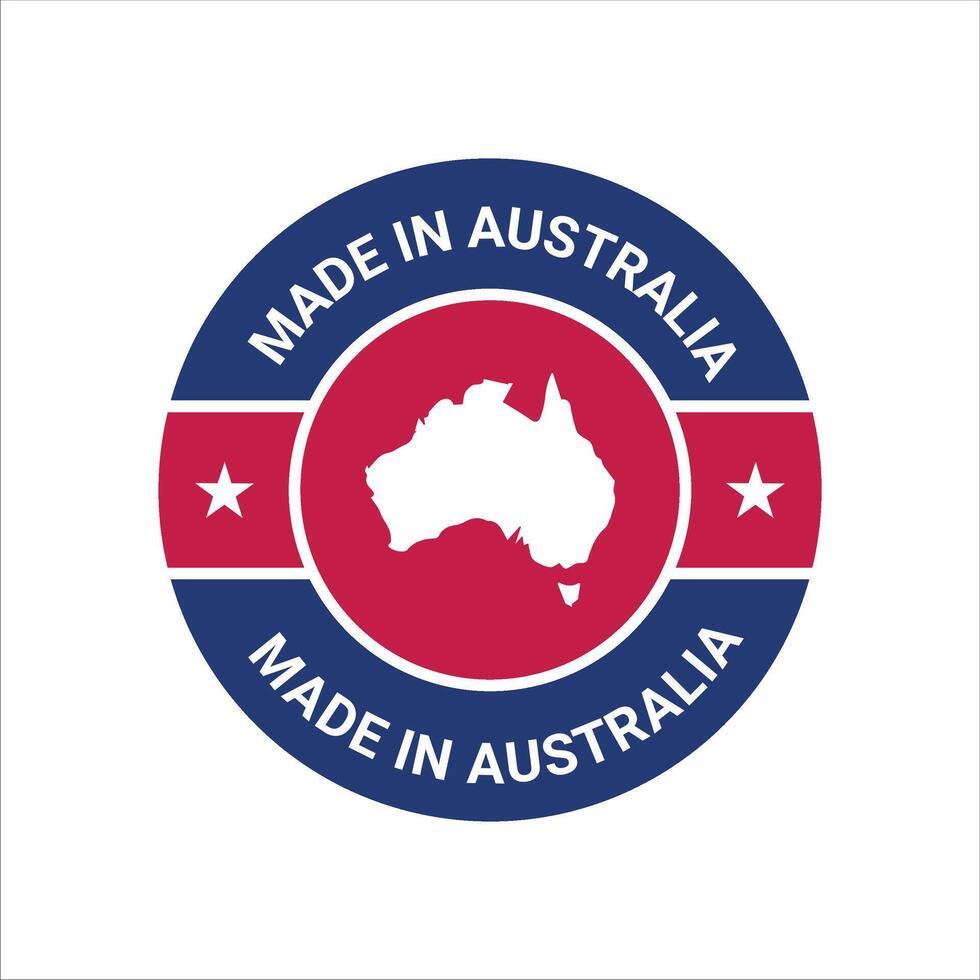 Made in australia premium vector logo made in australia logo icon and badges