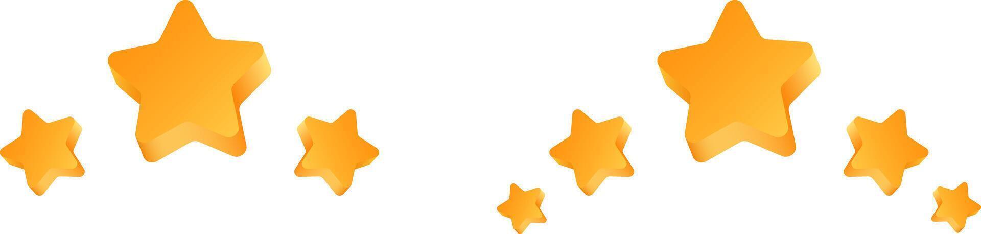 Three and five star rating 3d cartoon scale vector