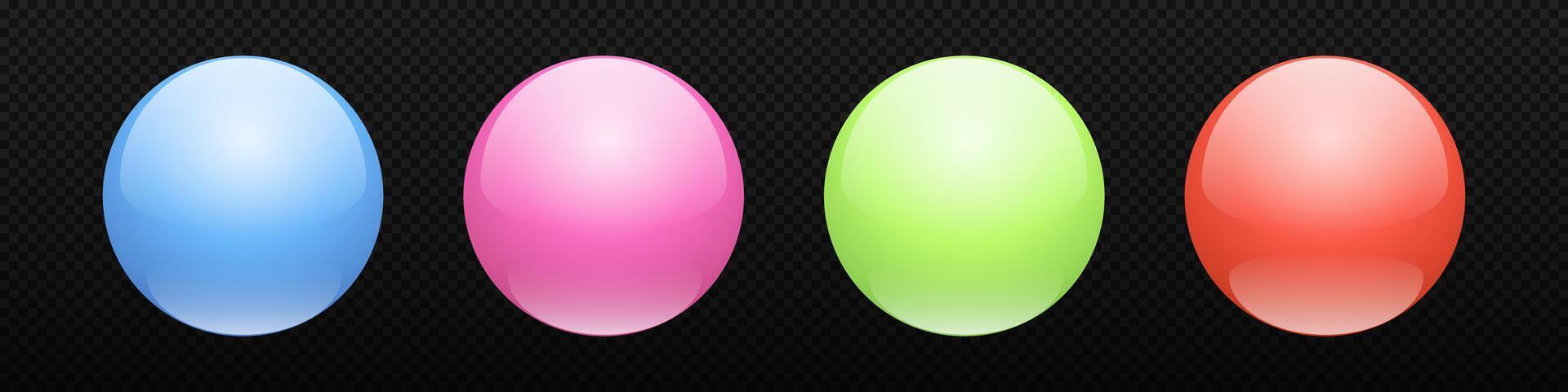 Sphere colored 3d ball vector