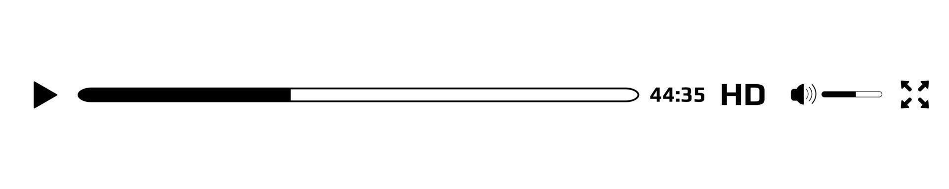 Media player with play button icon vector