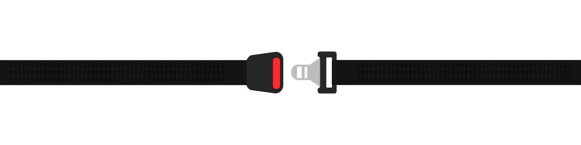 Safety seat belt. Safety car road belt vector