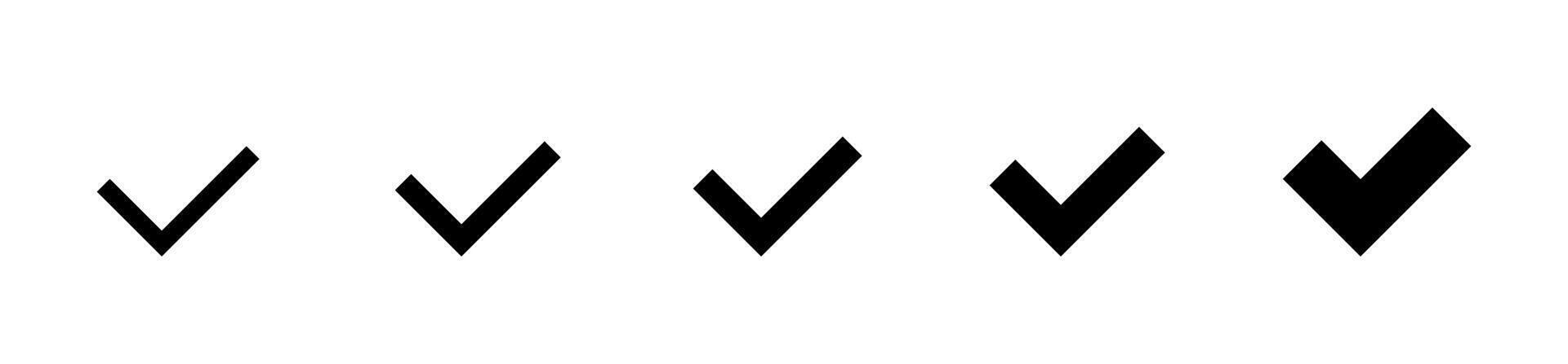 sencillo minimalista línea cheque marca icono. vector