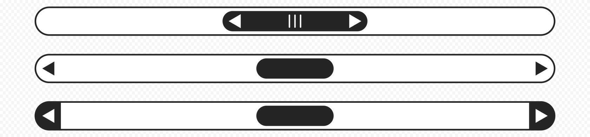 Slide scroll bar slider. Old retro design roller vector