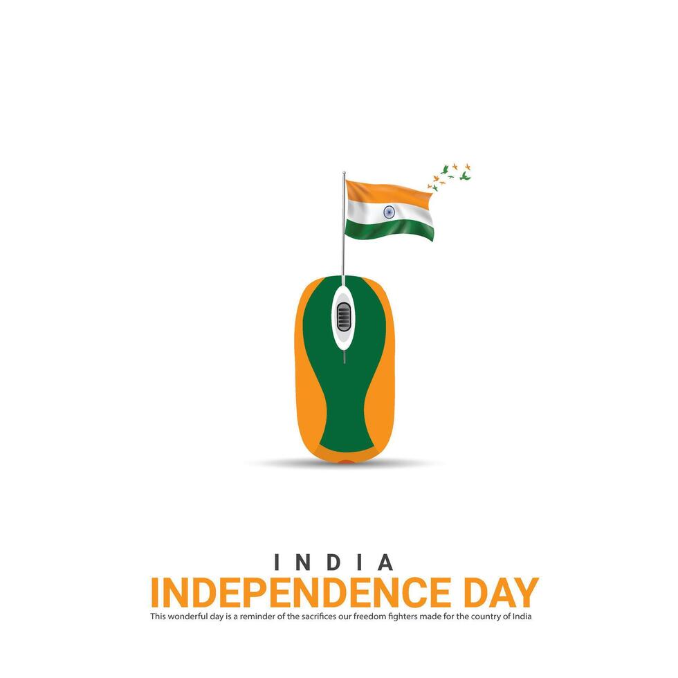 independencia día de India. independencia día creativo diseño para social medios de comunicación enviar vector