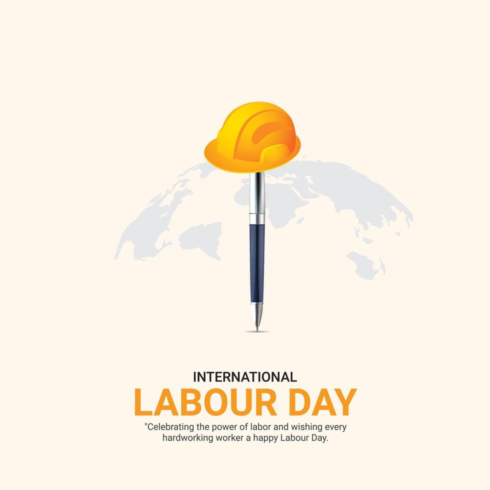 International Labor Day. Labour Day.  creative ads. May 1st. 3D illustration vector