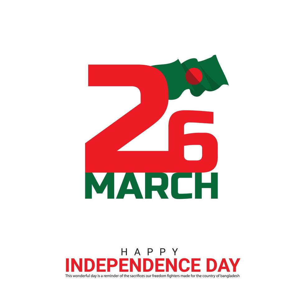 Independence Day of Bangladesh. Independence Day Creative Design For social media post. vector