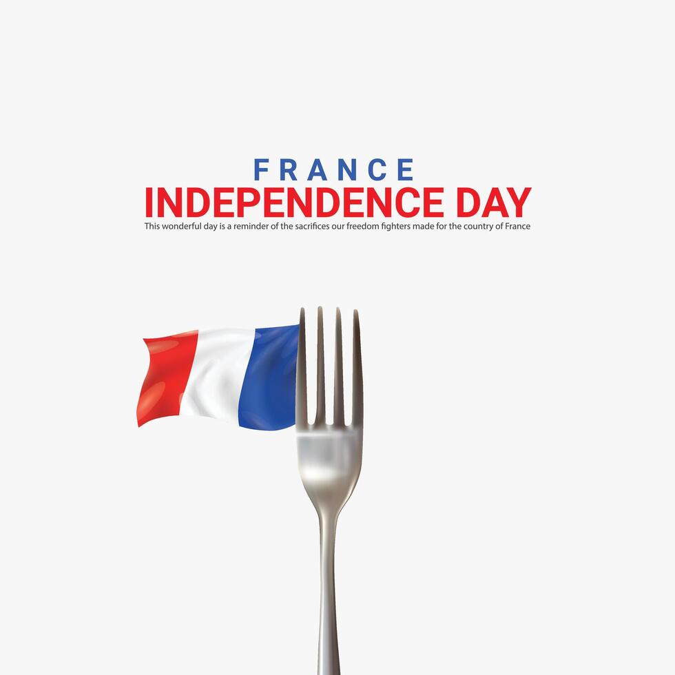 Independence Day of France. Independence Day Creative Design for Social Media Post vector