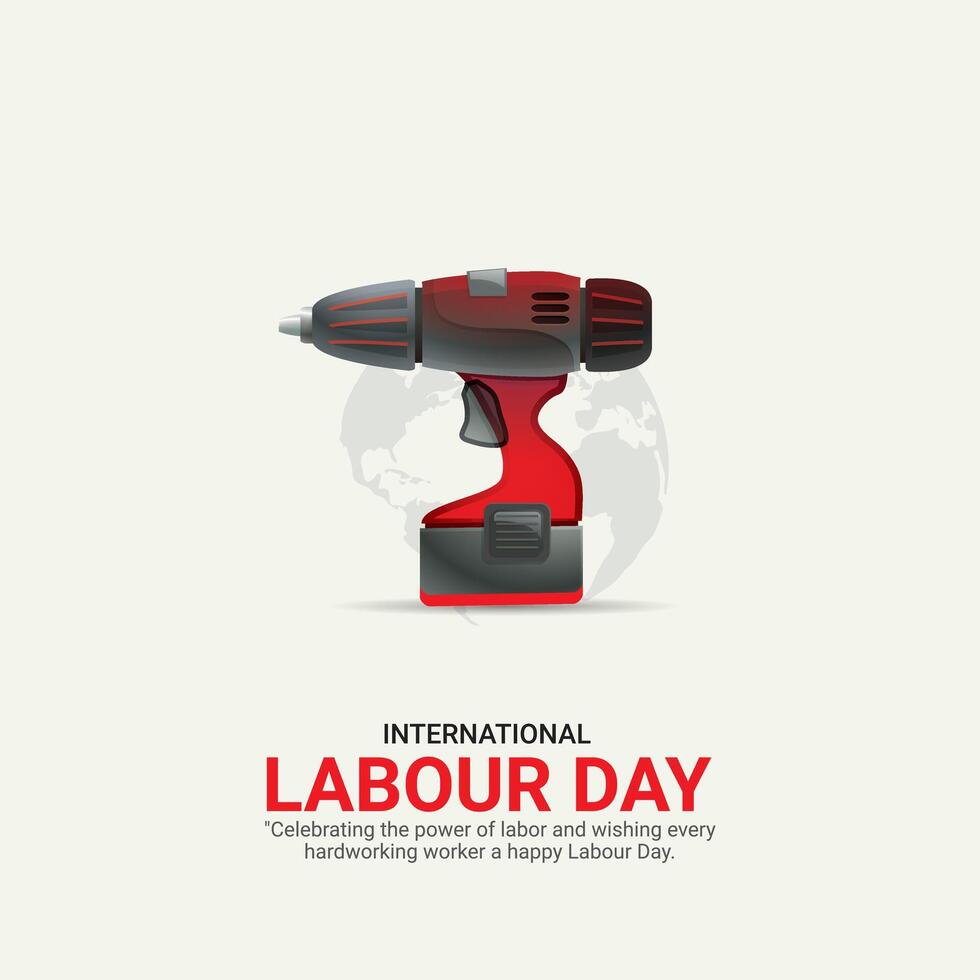 International Labor Day. Labour Day.  creative ads. May 1st. 3D illustration vector