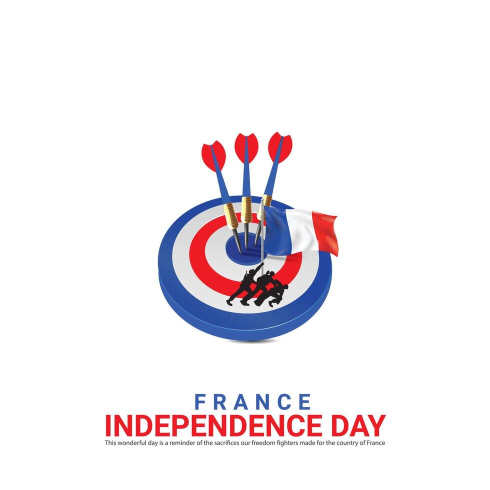 independencia día de Francia. independencia día creativo diseño para social medios de comunicación enviar vector