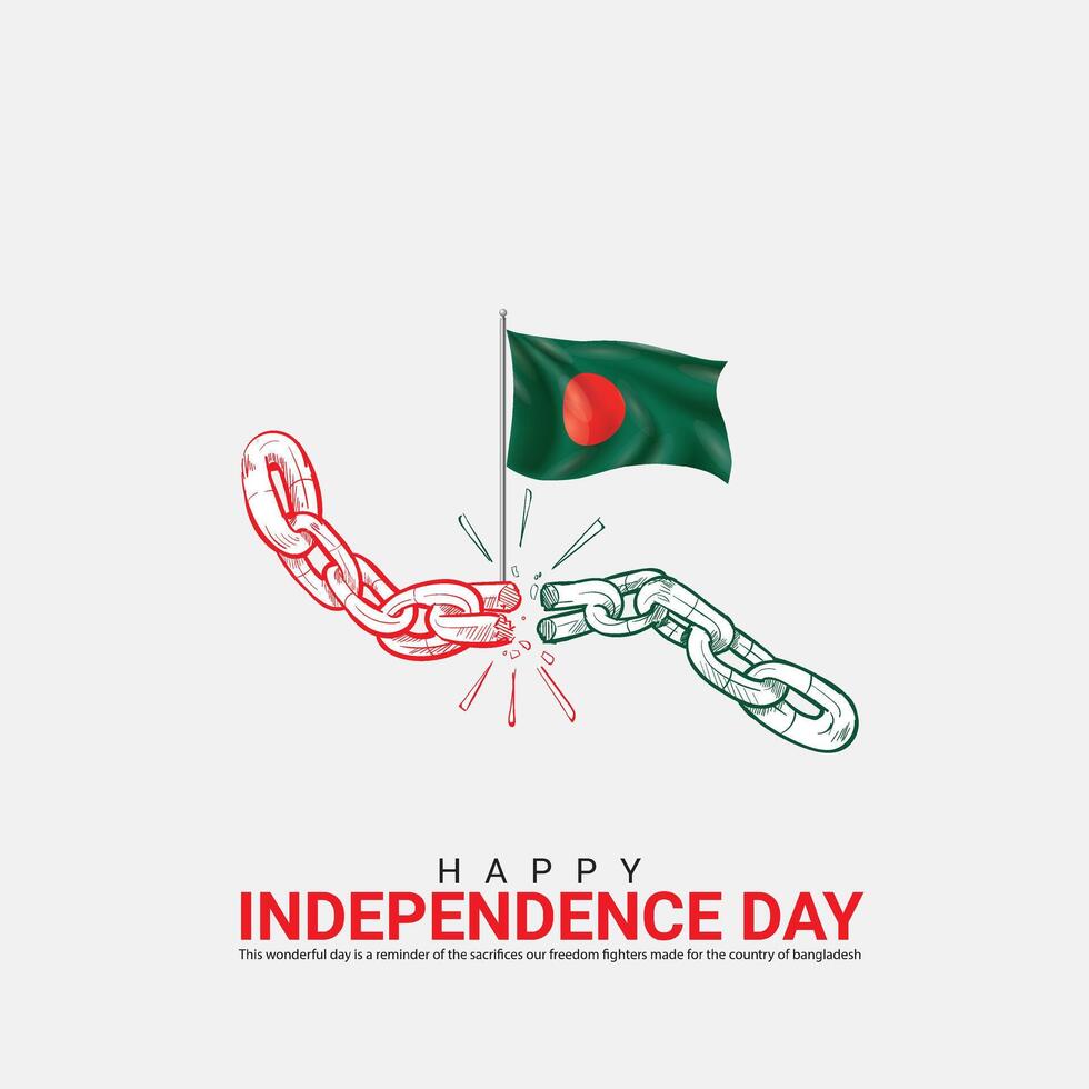 Independence Day of Bangladesh. Independence Day Creative Design For social media post. vector