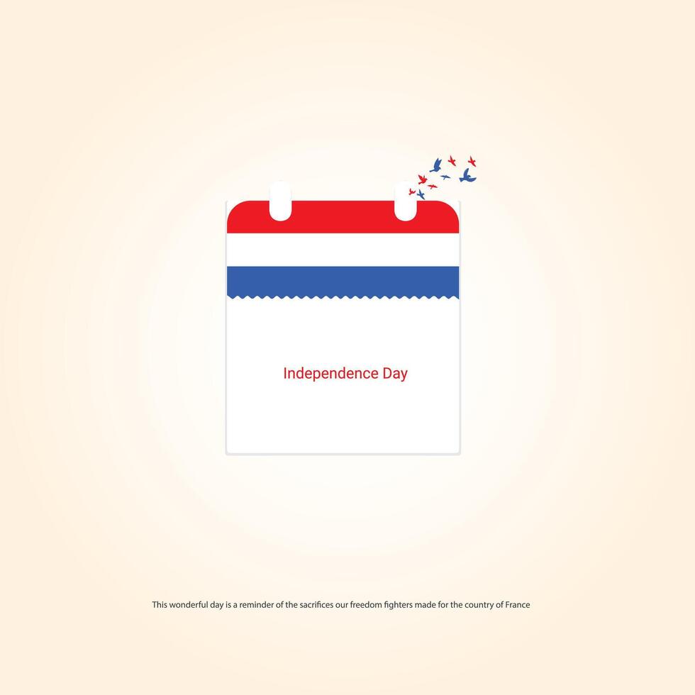 Independence Day of France. Independence Day Creative Design for Social Media Post vector