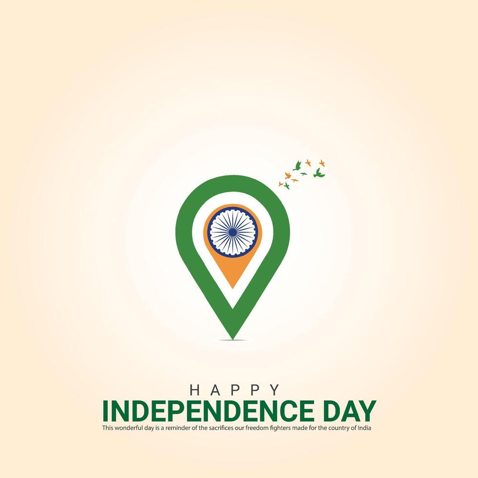 Independence Day of India. Independence Day Creative Design for Social Media Post vector