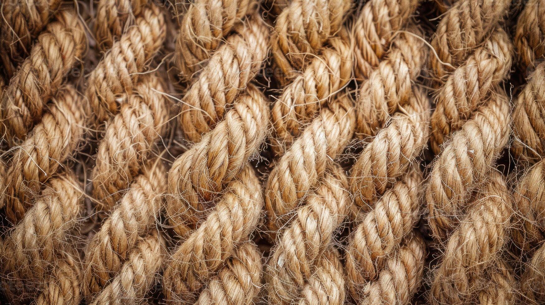 AI generated Thin rope texture design for business cards, flyers, tiles, and textile printing. Ai Generated. photo