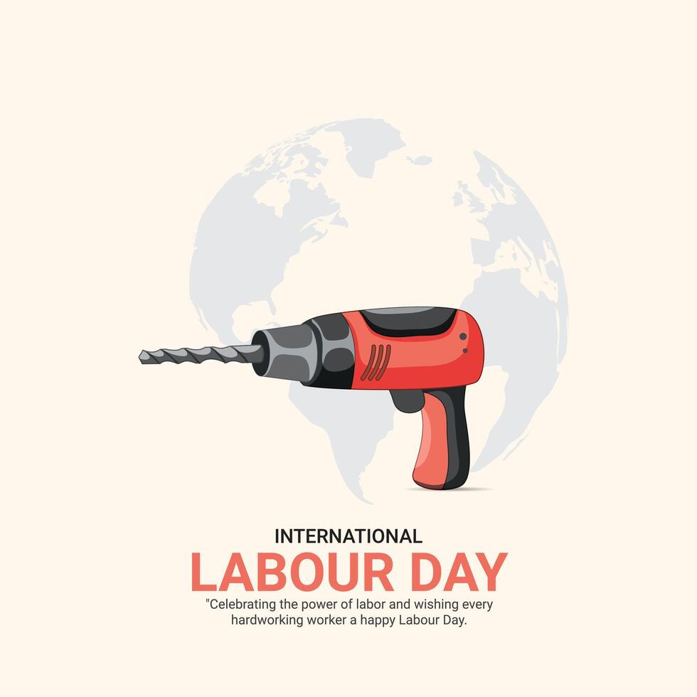 International Labor Day. Labour Day.  creative ads. May 1st. 3D illustration vector