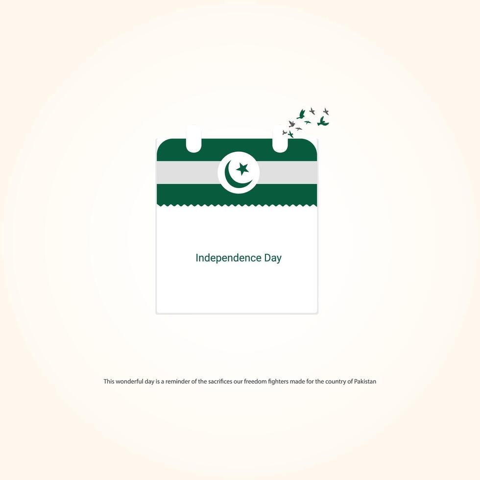 Vector Independence Day of Pakistan design,Creative ads, 3d Illustration