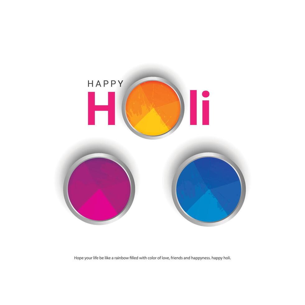 Happy Holi, Colorful explosion for Holi festival poster banner, creative Ads, 3d illustration vector