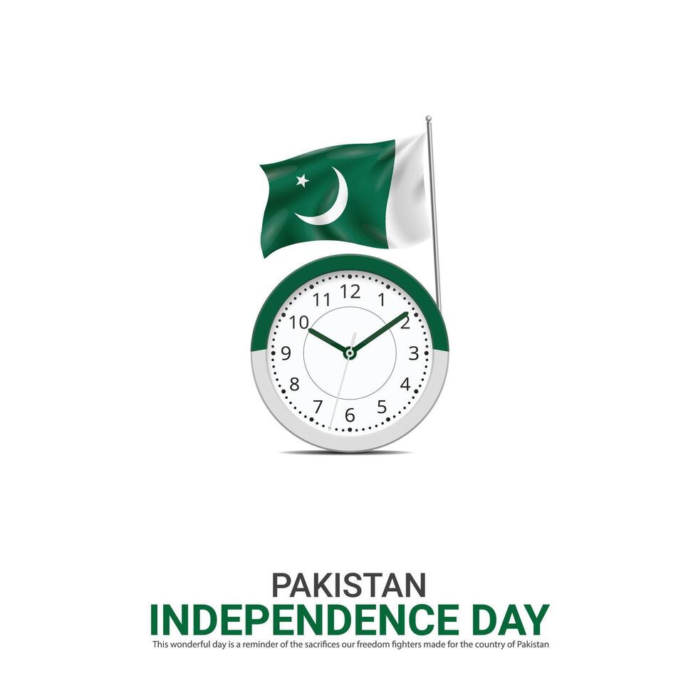 Vector Independence Day of Pakistan design,Creative ads, 3d Illustration