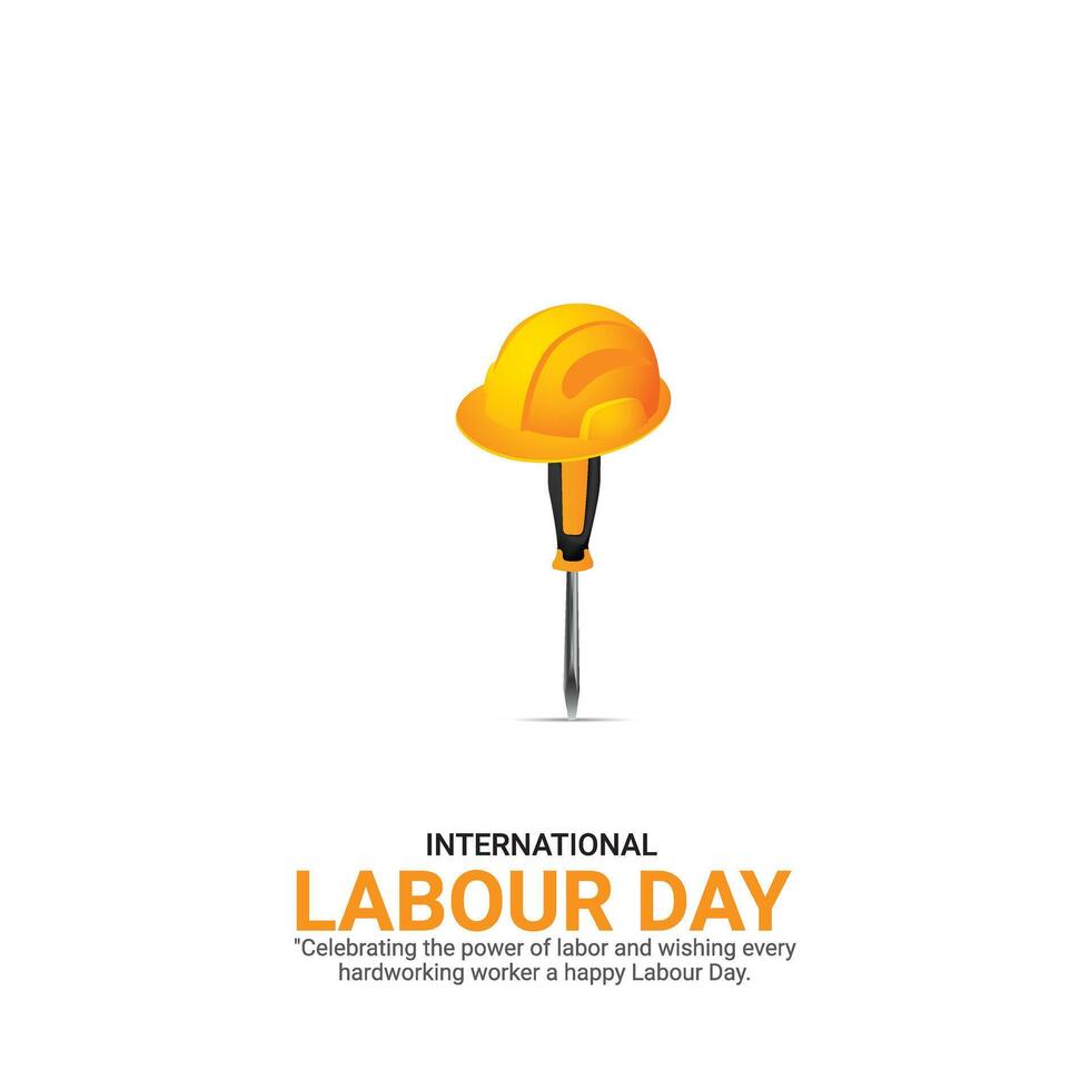 International Labor Day. Labour Day.  creative ads. May 1st. 3D illustration vector