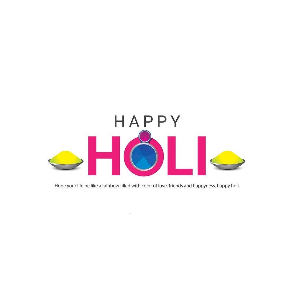 Happy Holi, Colorful explosion for Holi festival poster banner, creative Ads, 3d illustration vector