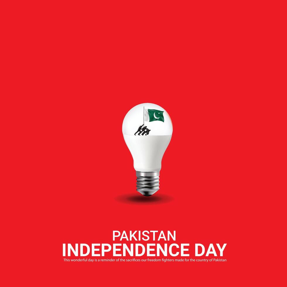 Vector Independence Day of Pakistan design,Creative ads, 3d Illustration