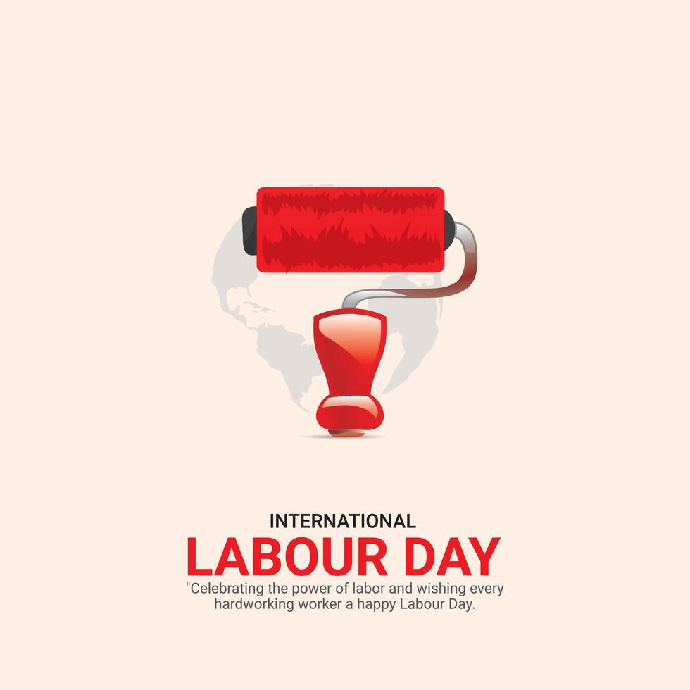 International Labor Day. Labour Day.  creative ads. May 1st. 3D illustration vector