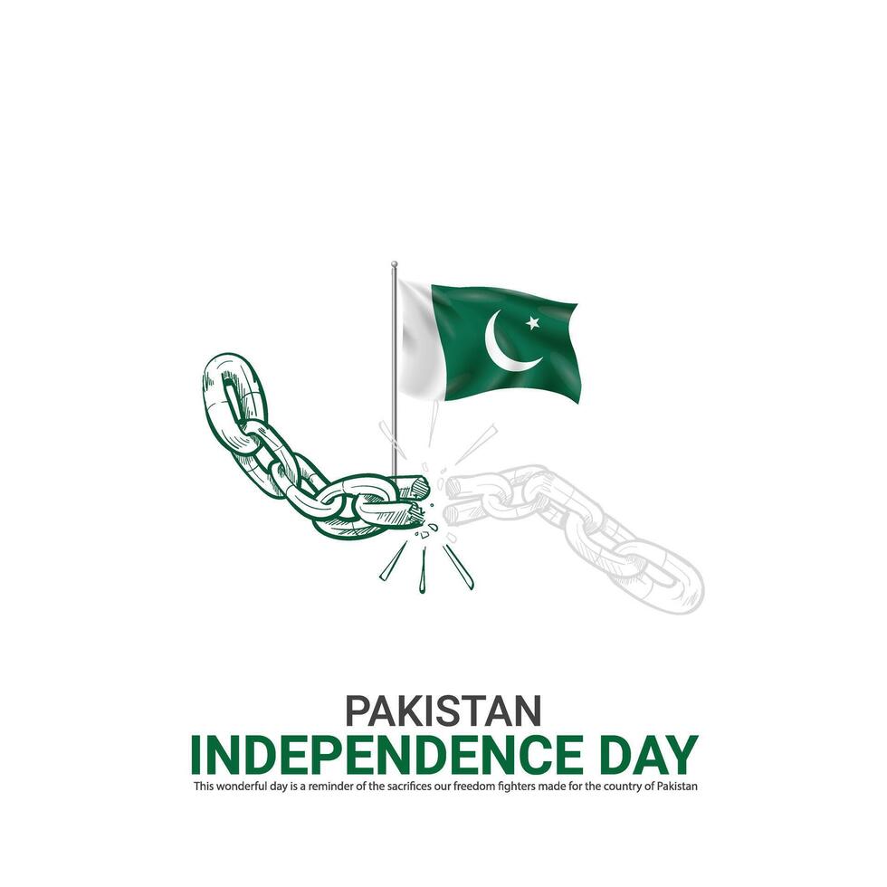 Vector Independence Day of Pakistan design,Creative ads, 3d Illustration